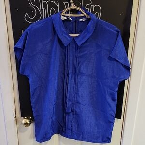 Sweet Baby Jane Blue Short Sleeve Top